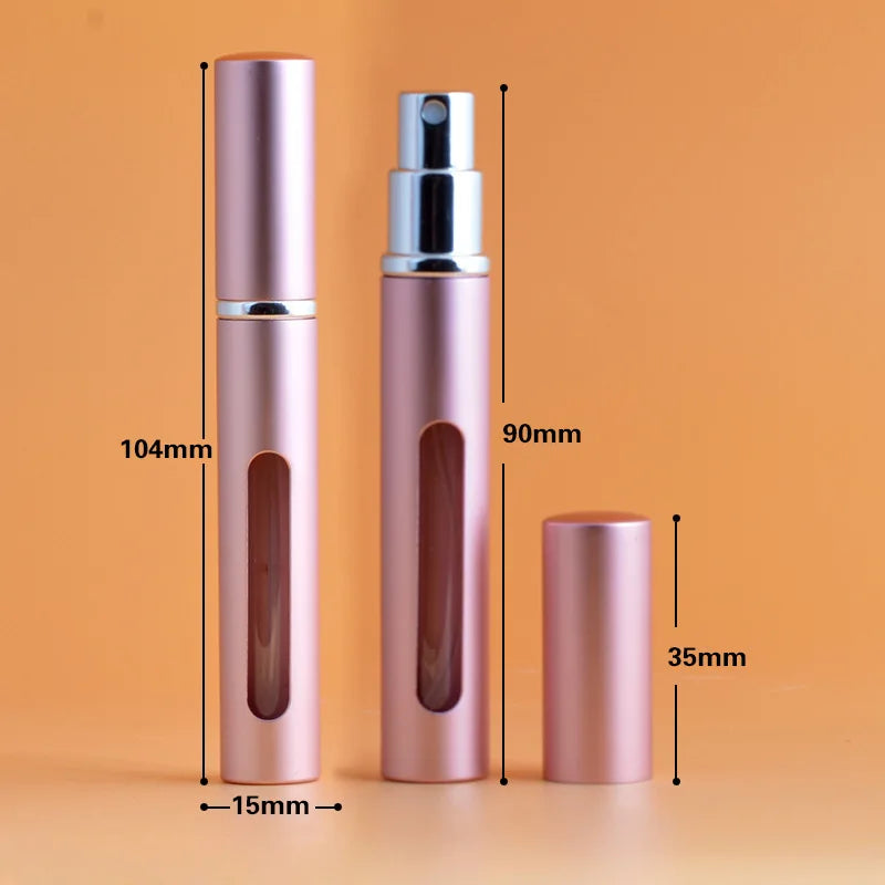 5ml Refillable Perfume Bottle - Aluminum & Glass Atomizer