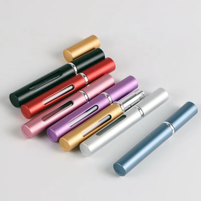 5ml Refillable Perfume Bottle - Aluminum & Glass Atomizer